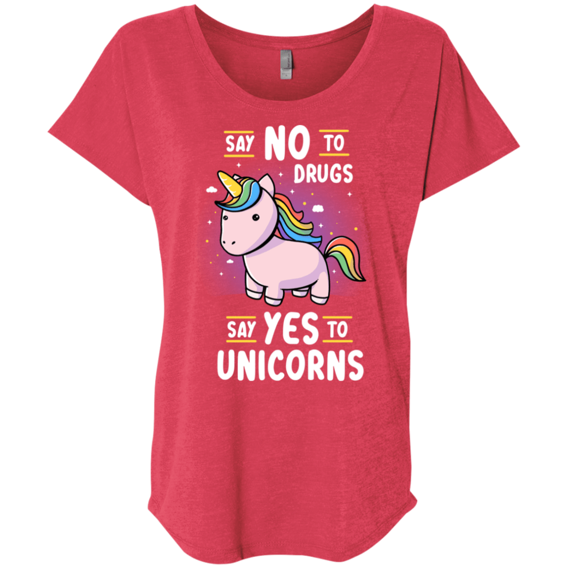 T-Shirts Vintage Red / X-Small Say No to Drugs Triblend Dolman Sleeve