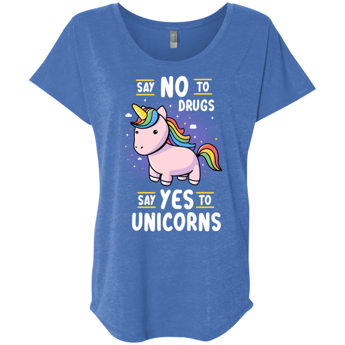 T-Shirts Vintage Royal / X-Small Say No to Drugs Triblend Dolman Sleeve