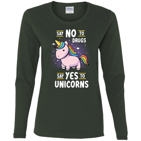 T-Shirts Forest / S Say No to Drugs Women's Long Sleeve T-Shirt