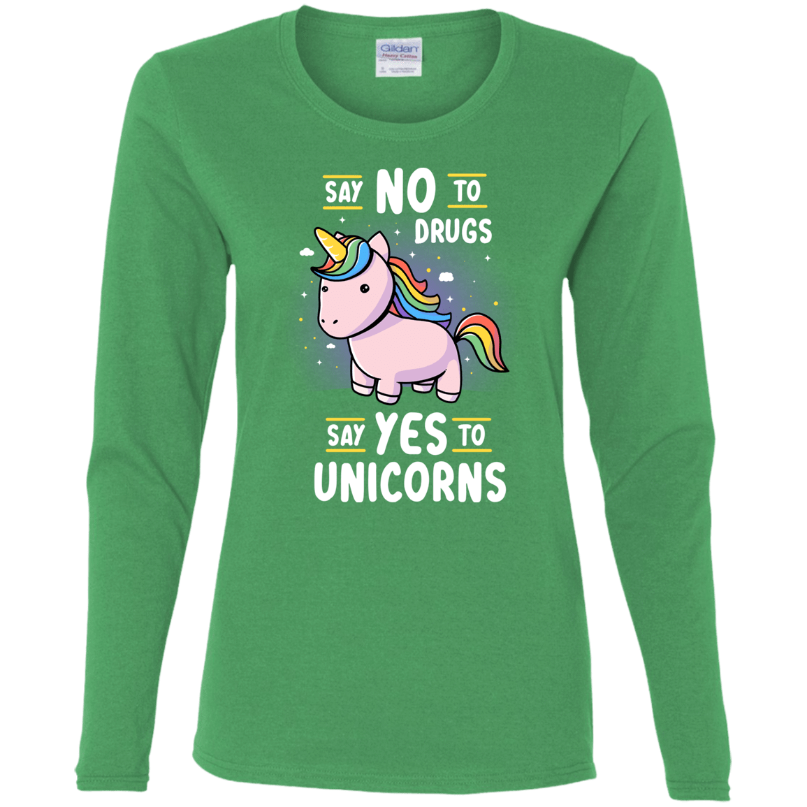 T-Shirts Irish Green / S Say No to Drugs Women's Long Sleeve T-Shirt