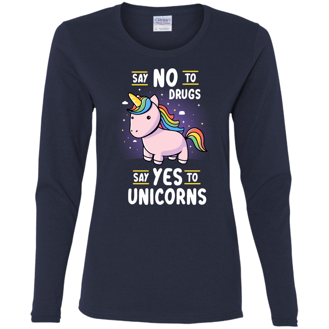 T-Shirts Navy / S Say No to Drugs Women's Long Sleeve T-Shirt