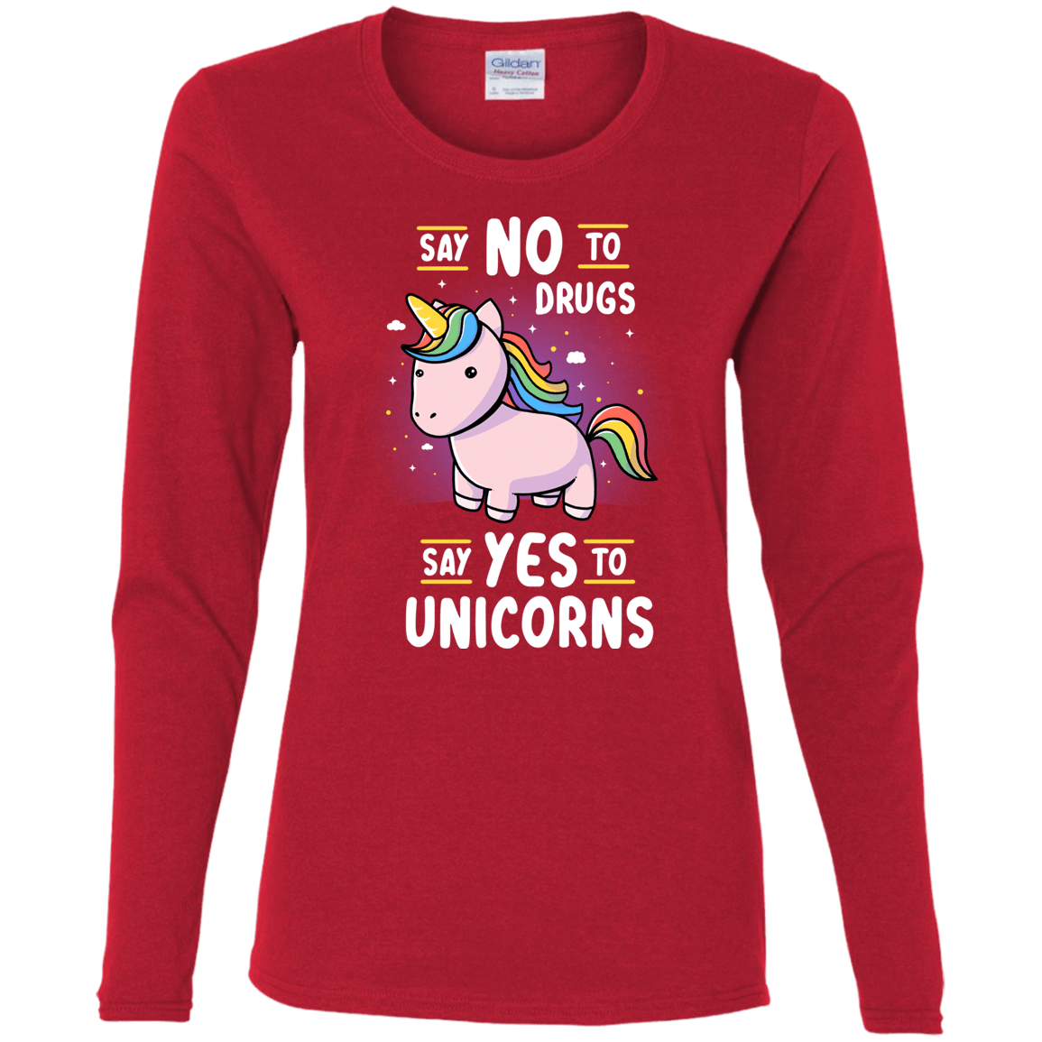 T-Shirts Red / S Say No to Drugs Women's Long Sleeve T-Shirt