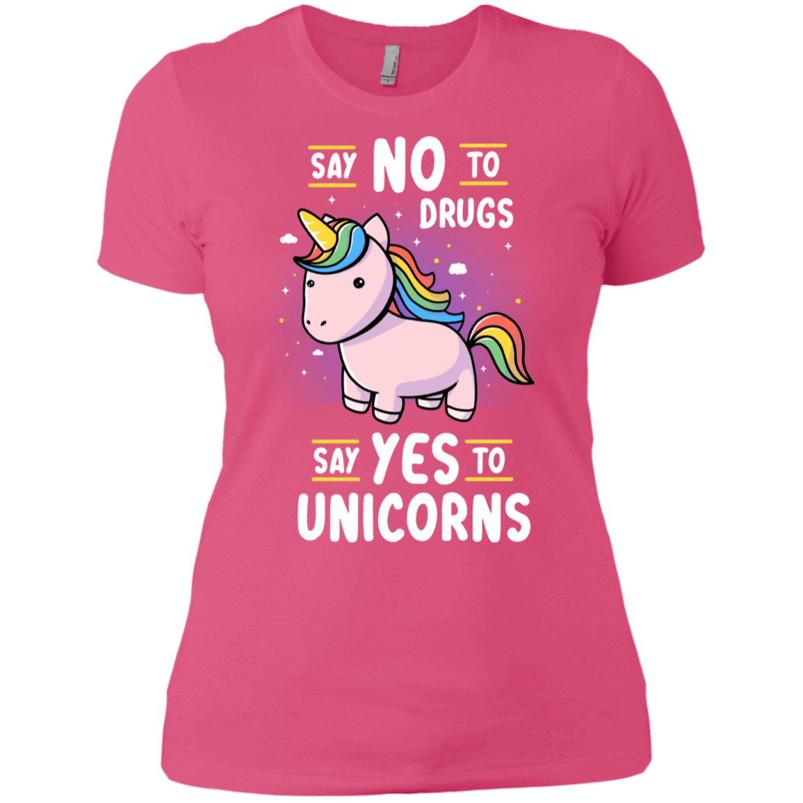 T-Shirts Hot Pink / X-Small Say No to Drugs Women's Premium T-Shirt