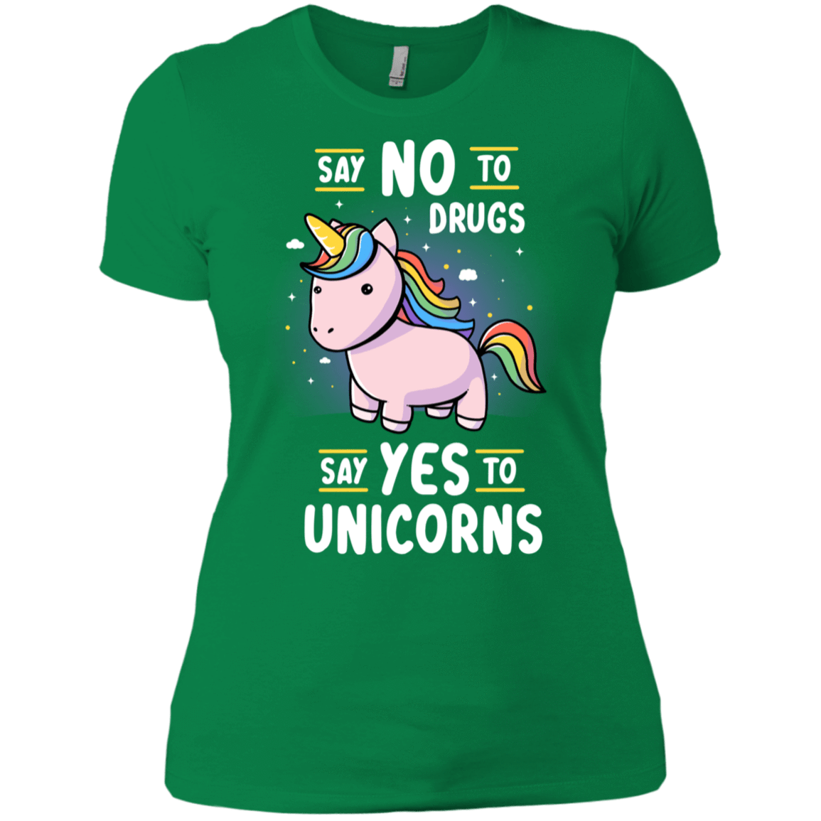 T-Shirts Kelly Green / X-Small Say No to Drugs Women's Premium T-Shirt