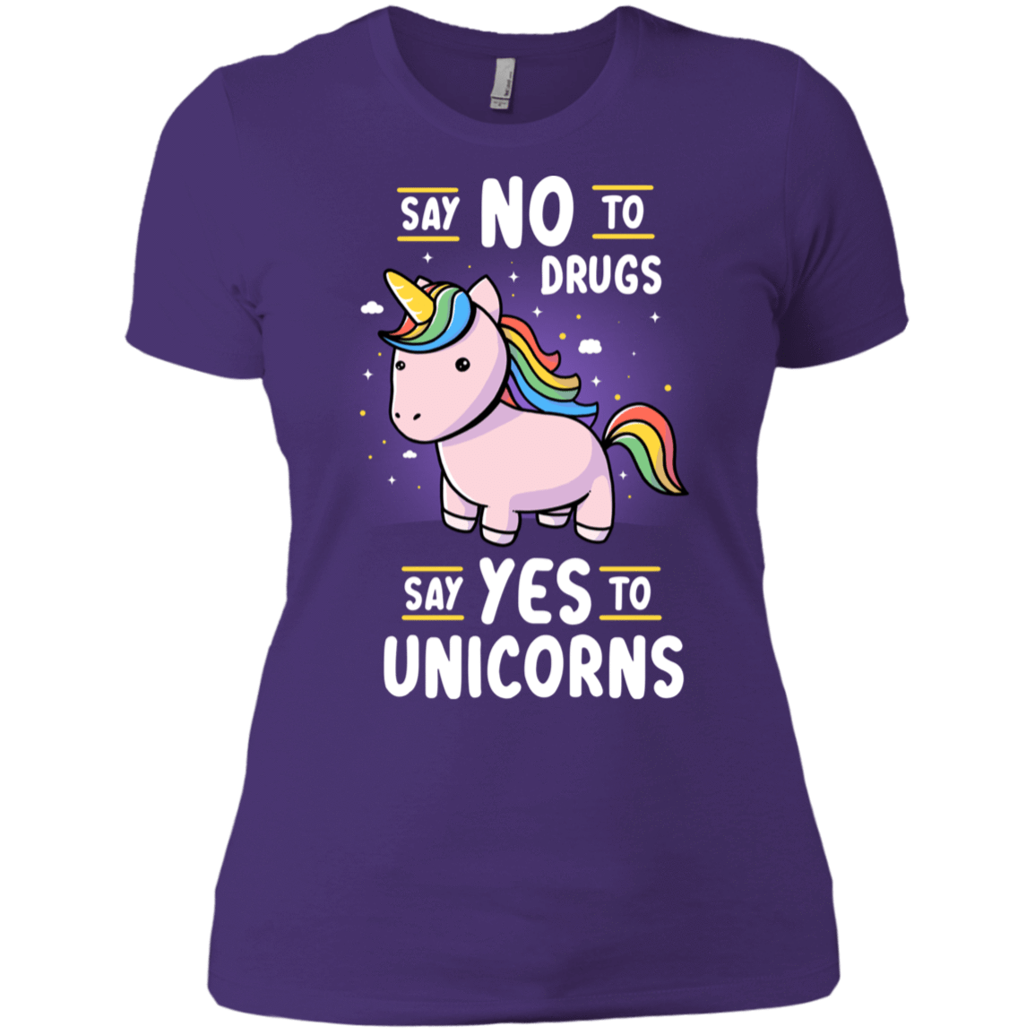 T-Shirts Purple Rush/ / X-Small Say No to Drugs Women's Premium T-Shirt