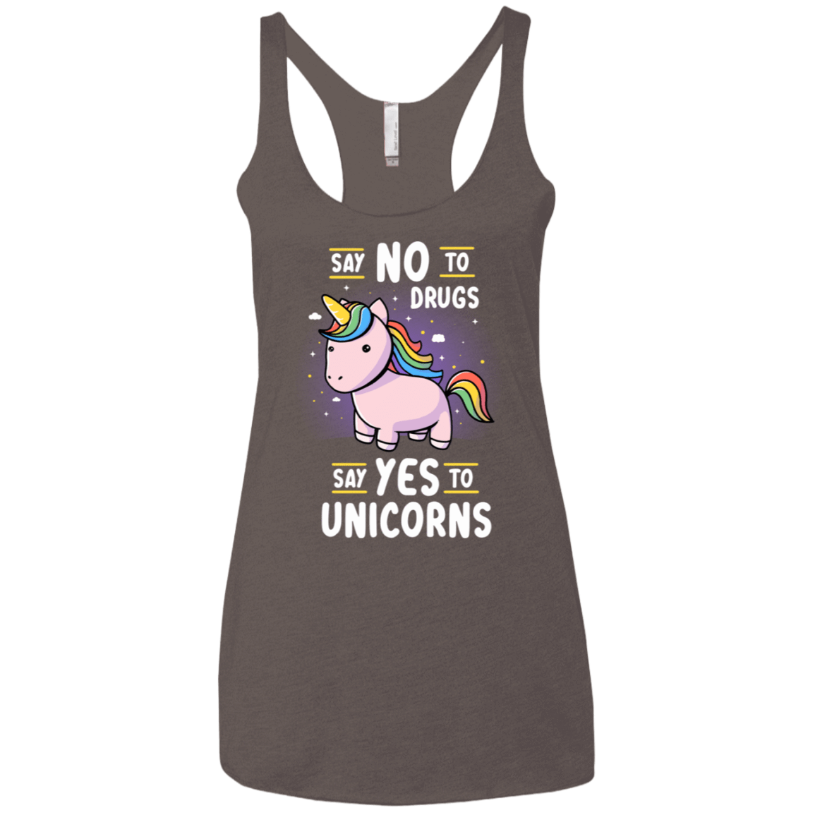 T-Shirts Macchiato / X-Small Say No to Drugs Women's Triblend Racerback Tank