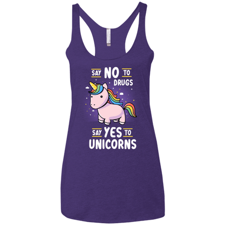 T-Shirts Purple Rush / X-Small Say No to Drugs Women's Triblend Racerback Tank