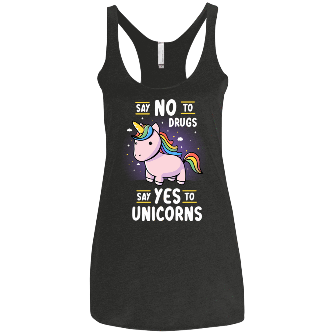 T-Shirts Vintage Black / X-Small Say No to Drugs Women's Triblend Racerback Tank