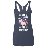 T-Shirts Vintage Navy / X-Small Say No to Drugs Women's Triblend Racerback Tank