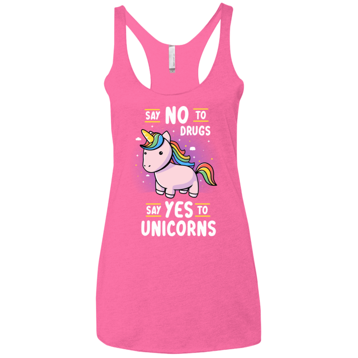 T-Shirts Vintage Pink / X-Small Say No to Drugs Women's Triblend Racerback Tank