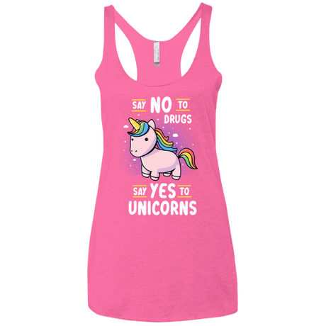 T-Shirts Vintage Pink / X-Small Say No to Drugs Women's Triblend Racerback Tank