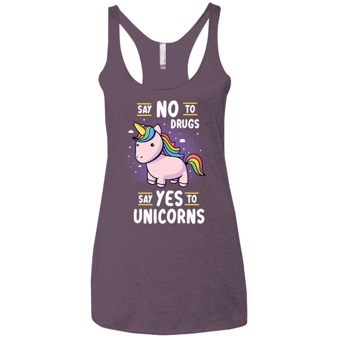 T-Shirts Vintage Purple / X-Small Say No to Drugs Women's Triblend Racerback Tank
