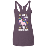 T-Shirts Vintage Purple / X-Small Say No to Drugs Women's Triblend Racerback Tank