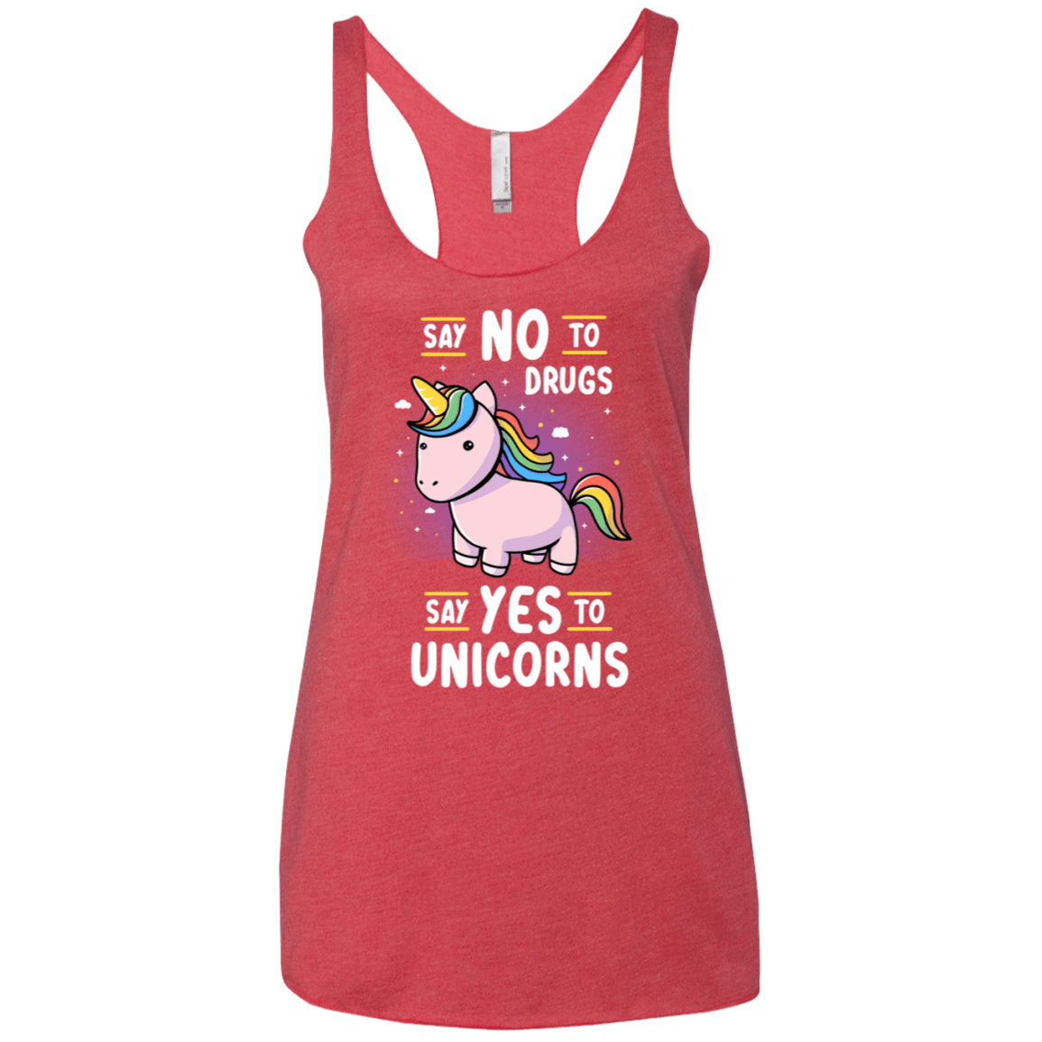 T-Shirts Vintage Red / X-Small Say No to Drugs Women's Triblend Racerback Tank