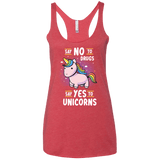 T-Shirts Vintage Red / X-Small Say No to Drugs Women's Triblend Racerback Tank