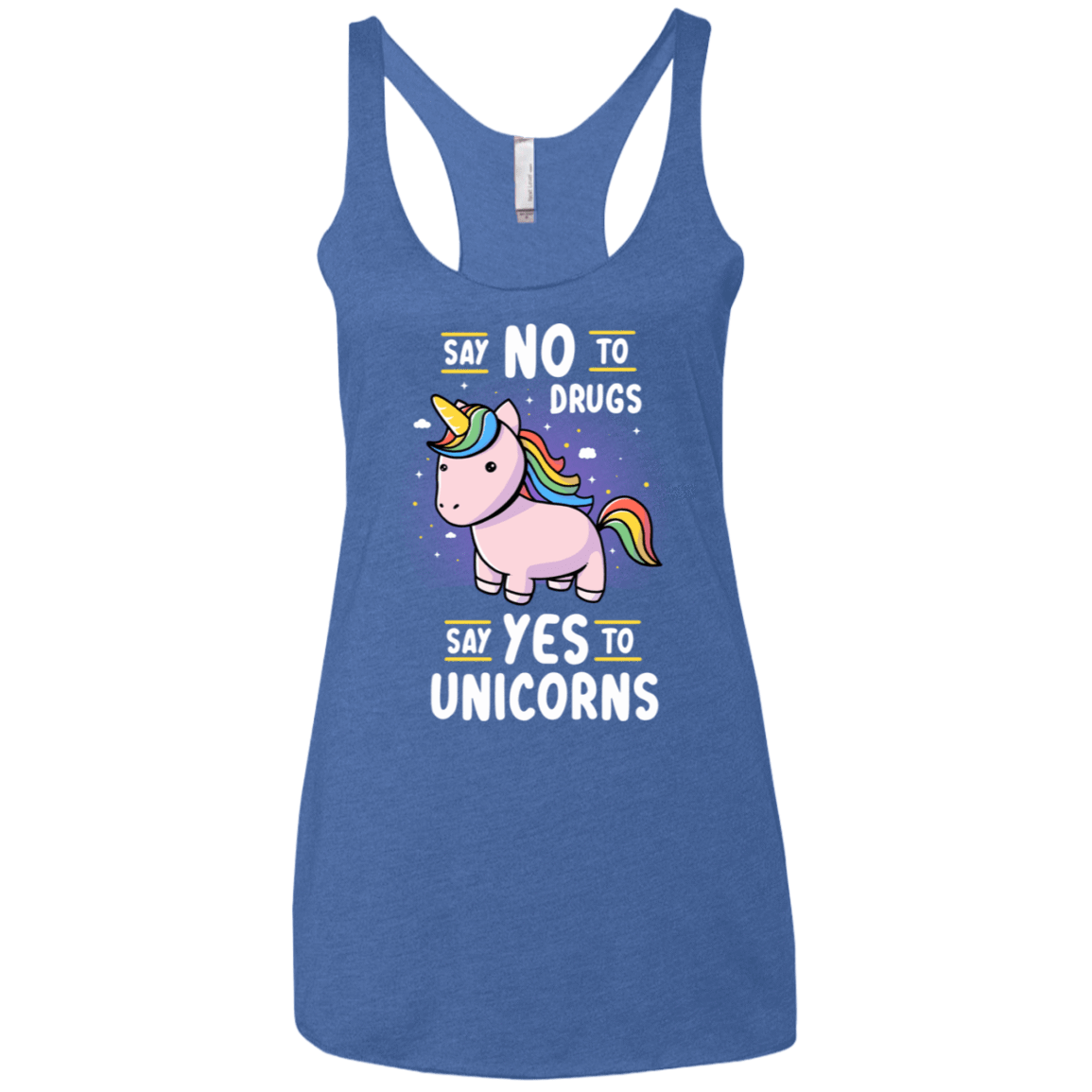 T-Shirts Vintage Royal / X-Small Say No to Drugs Women's Triblend Racerback Tank