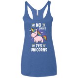 T-Shirts Vintage Royal / X-Small Say No to Drugs Women's Triblend Racerback Tank