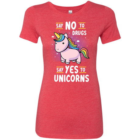 T-Shirts Vintage Red / S Say No to Drugs Women's Triblend T-Shirt