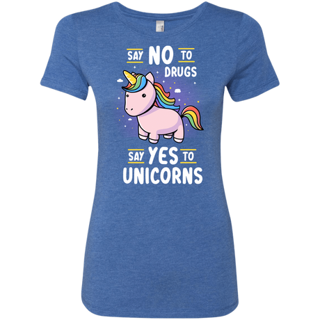 T-Shirts Vintage Royal / S Say No to Drugs Women's Triblend T-Shirt