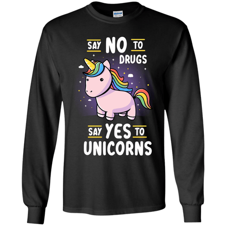 T-Shirts Black / YS Say No to Drugs Youth Long Sleeve T-Shirt