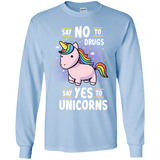 T-Shirts Light Blue / YS Say No to Drugs Youth Long Sleeve T-Shirt