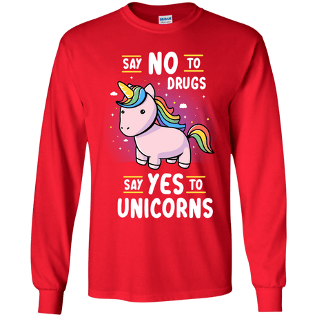 T-Shirts Red / YS Say No to Drugs Youth Long Sleeve T-Shirt