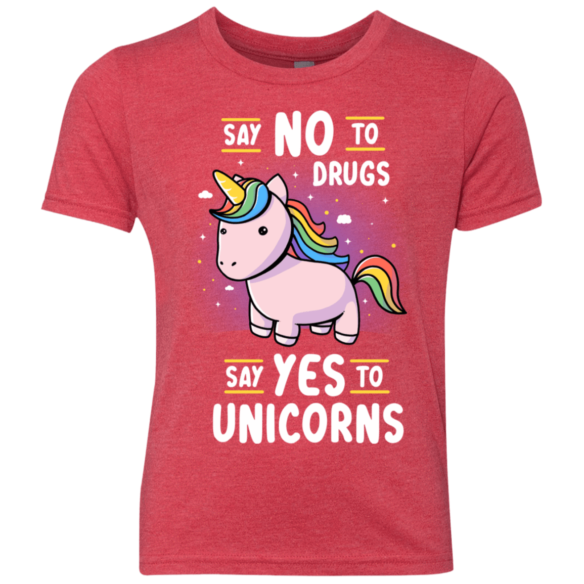 T-Shirts Vintage Red / YXS Say No to Drugs Youth Triblend T-Shirt