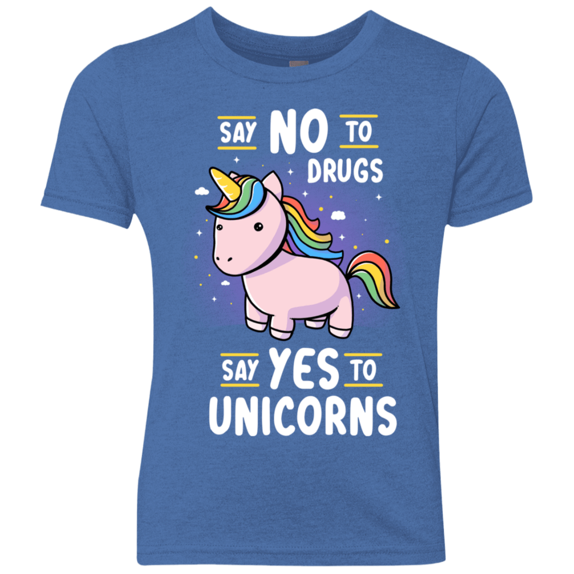 T-Shirts Vintage Royal / YXS Say No to Drugs Youth Triblend T-Shirt