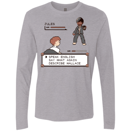 T-Shirts Heather Grey / Small say what again Men's Premium Long Sleeve
