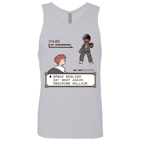 T-Shirts Heather Grey / Small say what again Men's Premium Tank Top