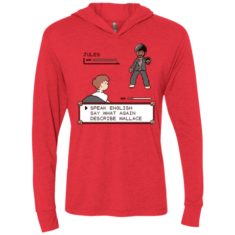 T-Shirts Vintage Red / X-Small say what again Triblend Long Sleeve Hoodie Tee