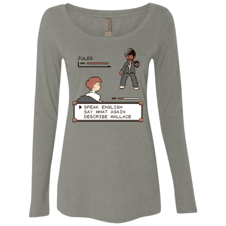T-Shirts Venetian Grey / Small say what again Women's Triblend Long Sleeve Shirt