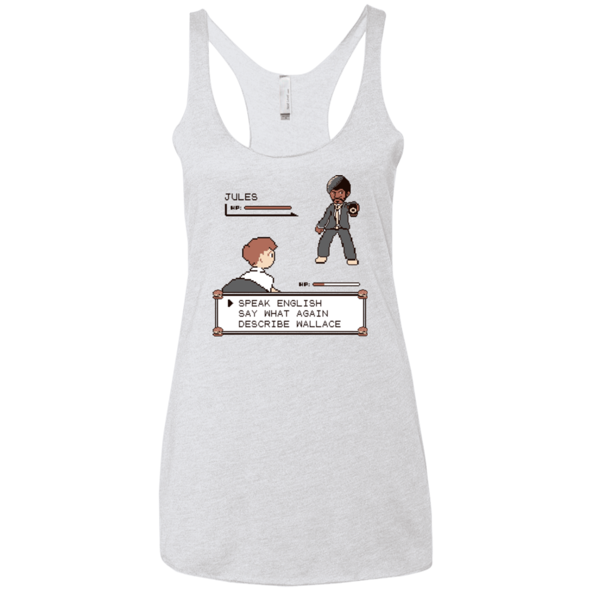 T-Shirts Heather White / X-Small say what again Women's Triblend Racerback Tank