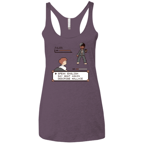 T-Shirts Vintage Purple / X-Small say what again Women's Triblend Racerback Tank