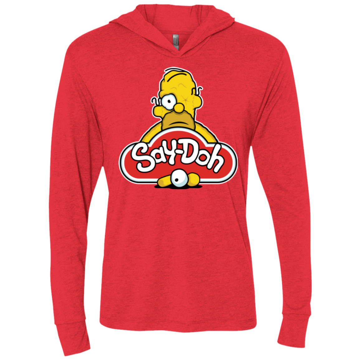 T-Shirts Vintage Red / X-Small Saydoh Triblend Long Sleeve Hoodie Tee