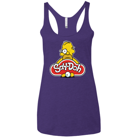 T-Shirts Purple / X-Small Saydoh Women's Triblend Racerback Tank