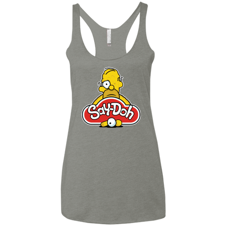 T-Shirts Venetian Grey / X-Small Saydoh Women's Triblend Racerback Tank