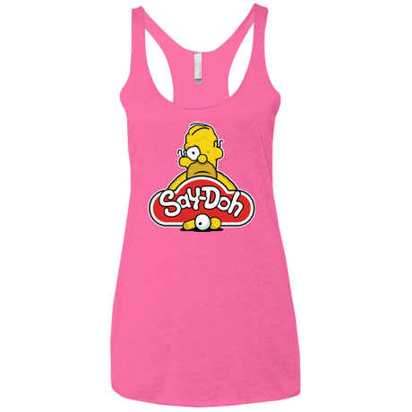 T-Shirts Vintage Pink / X-Small Saydoh Women's Triblend Racerback Tank