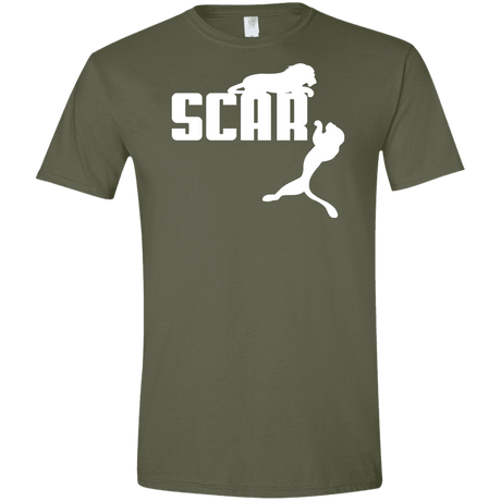 T-Shirts Military Green / S Scar! Men's Semi-Fitted Softstyle
