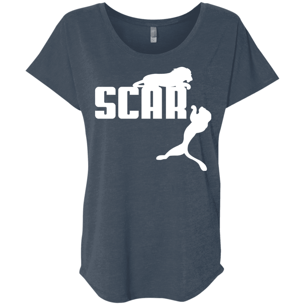 T-Shirts Indigo / X-Small Scar! Triblend Dolman Sleeve