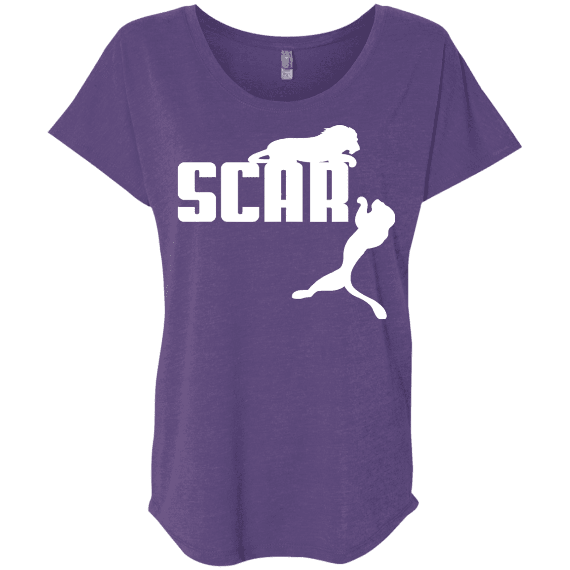 T-Shirts Purple Rush / X-Small Scar! Triblend Dolman Sleeve