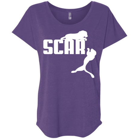 T-Shirts Purple Rush / X-Small Scar! Triblend Dolman Sleeve