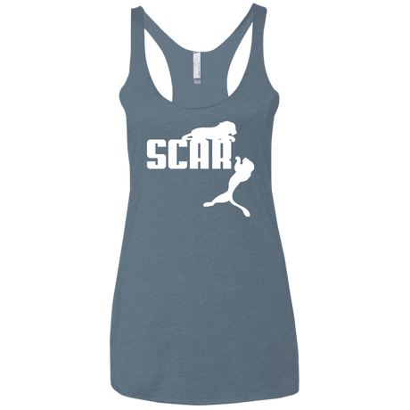 T-Shirts Indigo / X-Small Scar! Women's Triblend Racerback Tank