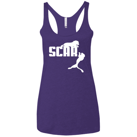 T-Shirts Purple Rush / X-Small Scar! Women's Triblend Racerback Tank