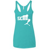 T-Shirts Tahiti Blue / X-Small Scar! Women's Triblend Racerback Tank