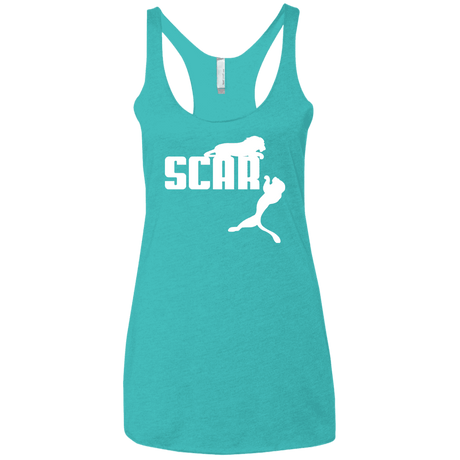 T-Shirts Tahiti Blue / X-Small Scar! Women's Triblend Racerback Tank