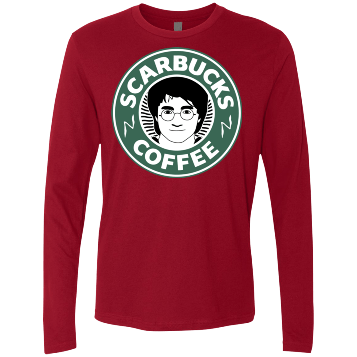 T-Shirts Cardinal / Small Scarbucks Men's Premium Long Sleeve