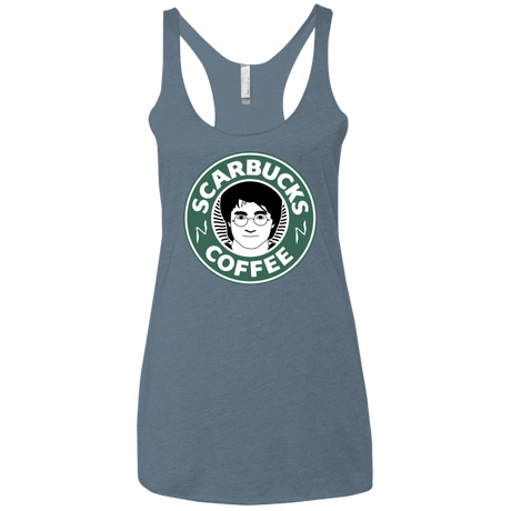 T-Shirts Indigo / X-Small Scarbucks Women's Triblend Racerback Tank