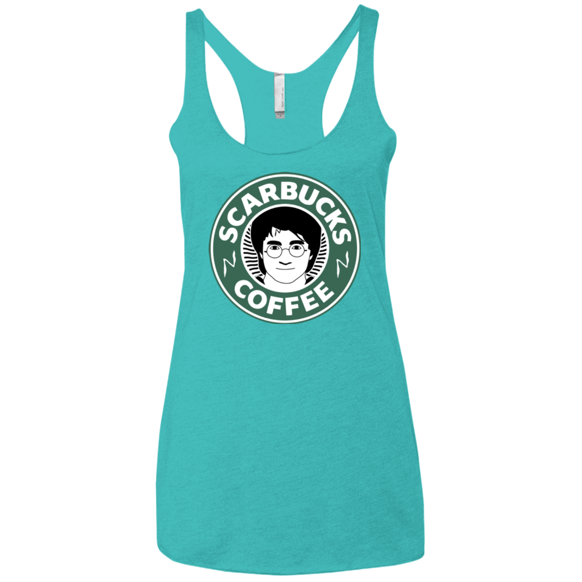 T-Shirts Tahiti Blue / X-Small Scarbucks Women's Triblend Racerback Tank
