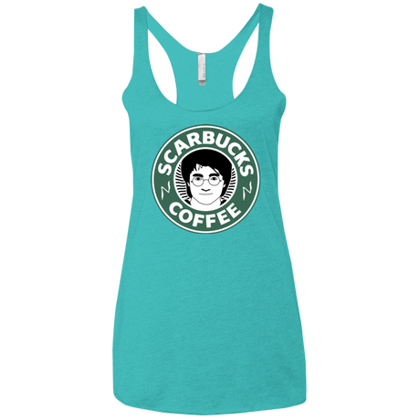 T-Shirts Tahiti Blue / X-Small Scarbucks Women's Triblend Racerback Tank